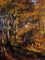 Renoir, Pierre Auguste - Jules Le Coeur Walking His Dogs in the Forest of Fontaineble